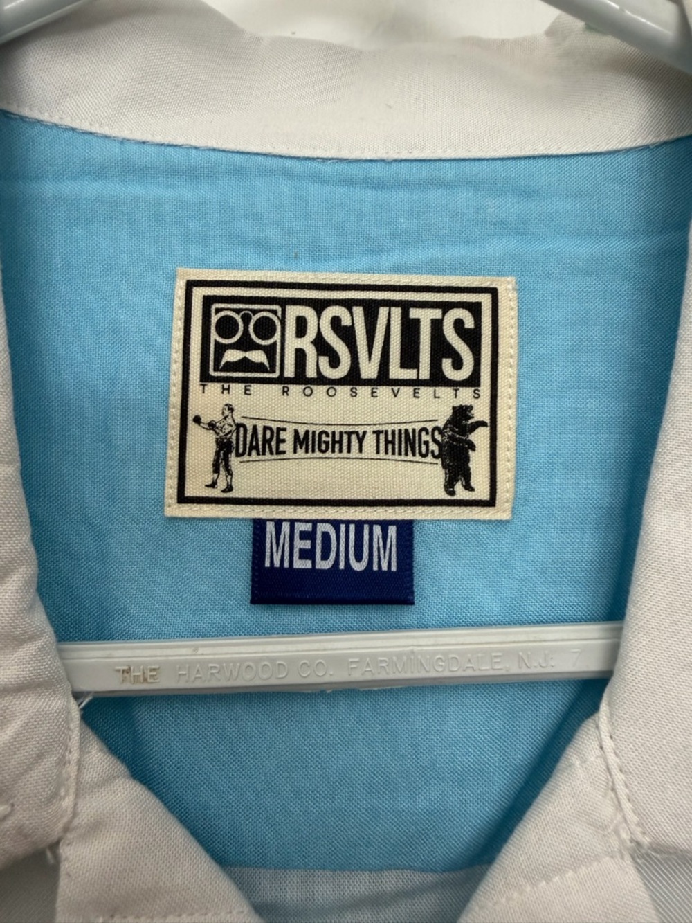 RSVLTS Men's Dare Mighty Things Kingpin Rockaway Bowling Shirt - Picture 2 of 8